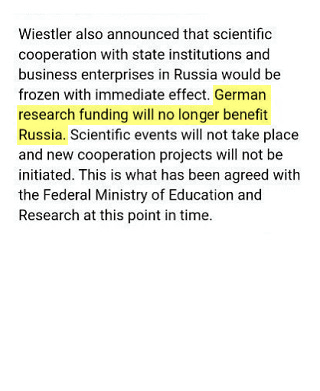 Президент центра объявил, что немецкое финансирование не будет использовано, чтобы принести пользу России