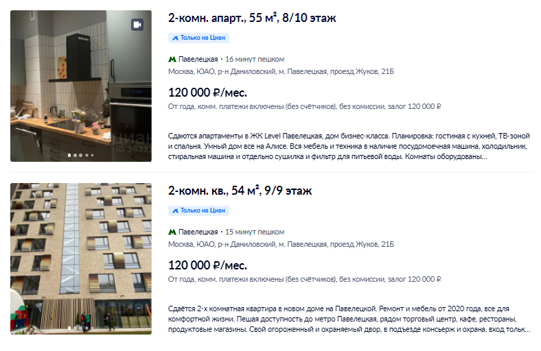 Цены на апартаменты в нашем ЖК по данным «Циана»‎ на начало 2022 года. Я указала в объявлении цену на 30 000 ₽ выше. Источник: cian.ru