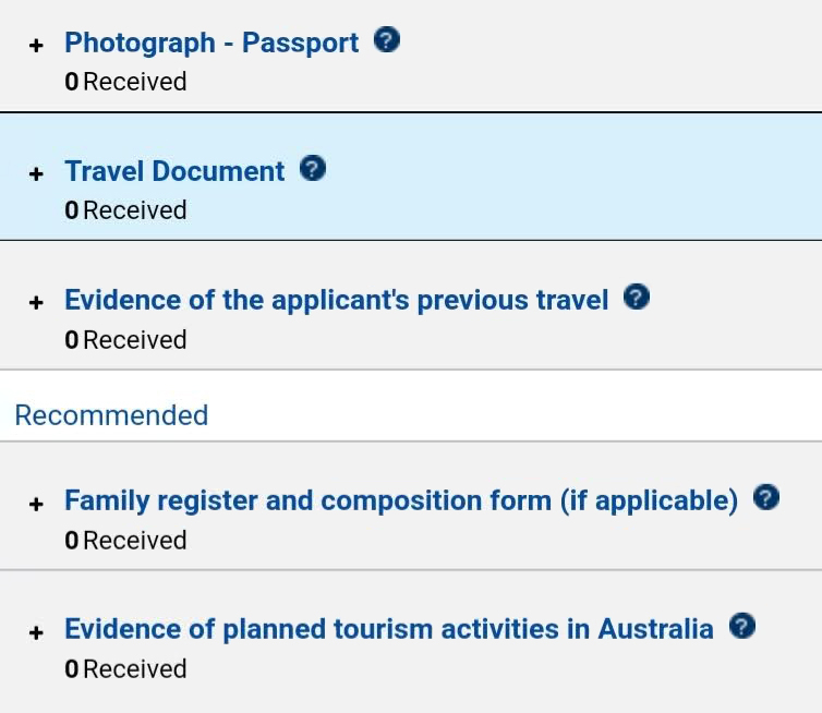 Когда анкета заполнена, прикрепите подтверждающие документы: копию паспорта, сканы предыдущих виз, план поездки, банковскую выписку. Всего не больше 60 файлов. Источник: online.immi.gov.au