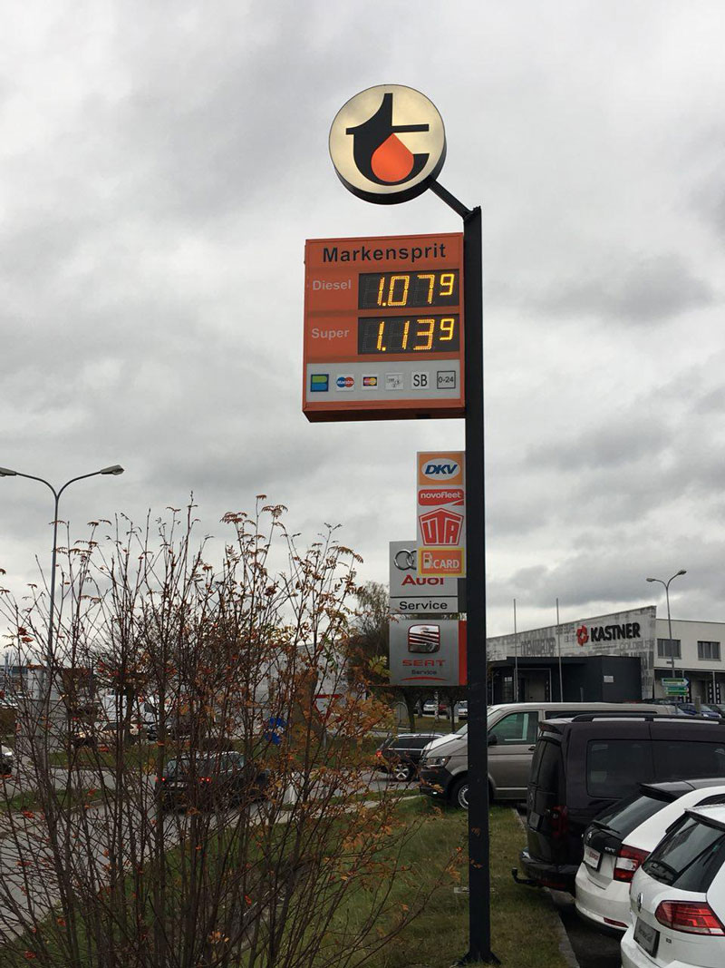 Цены на топливо в сети заправок Turmöl