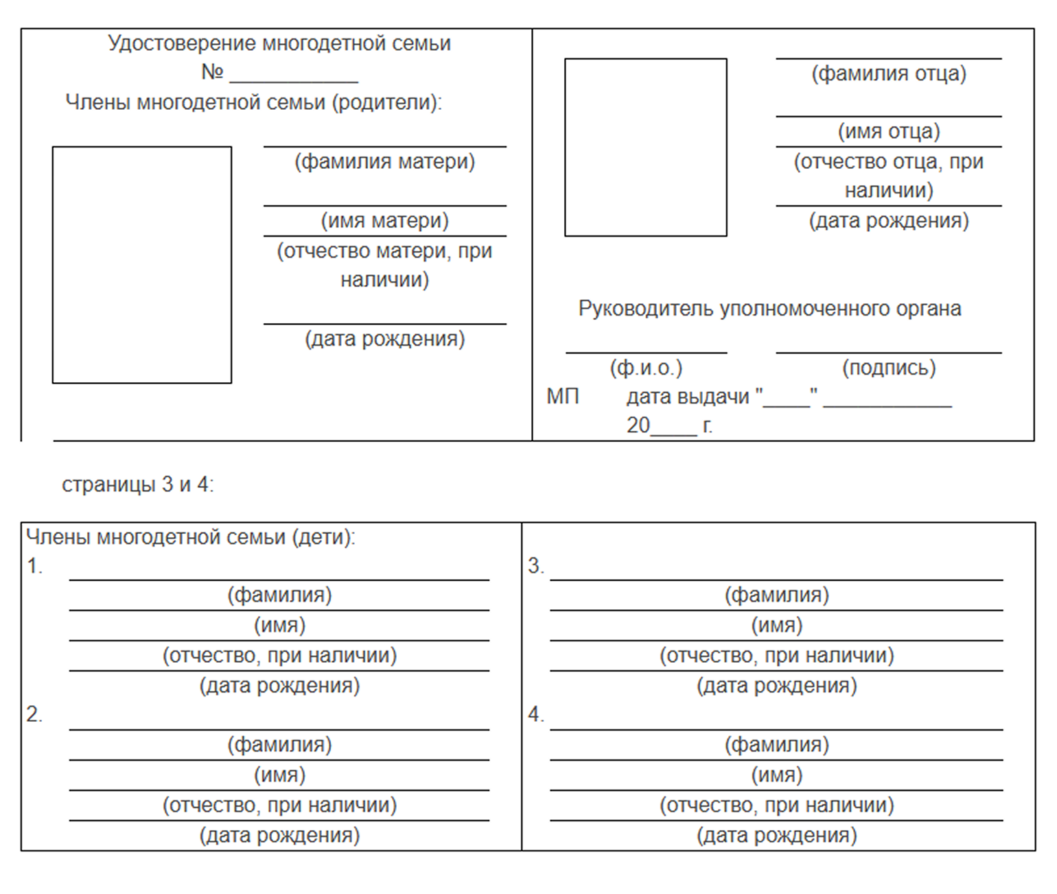 Удостоверение многодетной семьи во всех регионах оформляют по единому образцу