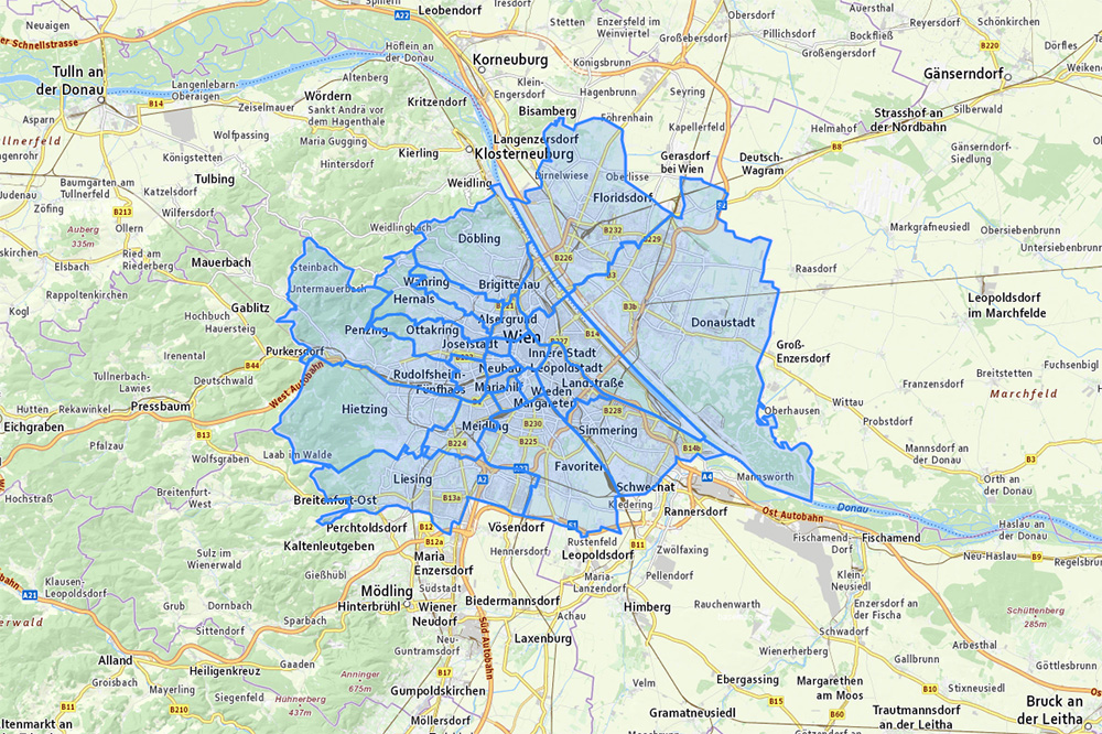 Карты районов и их названий с официального сайта города