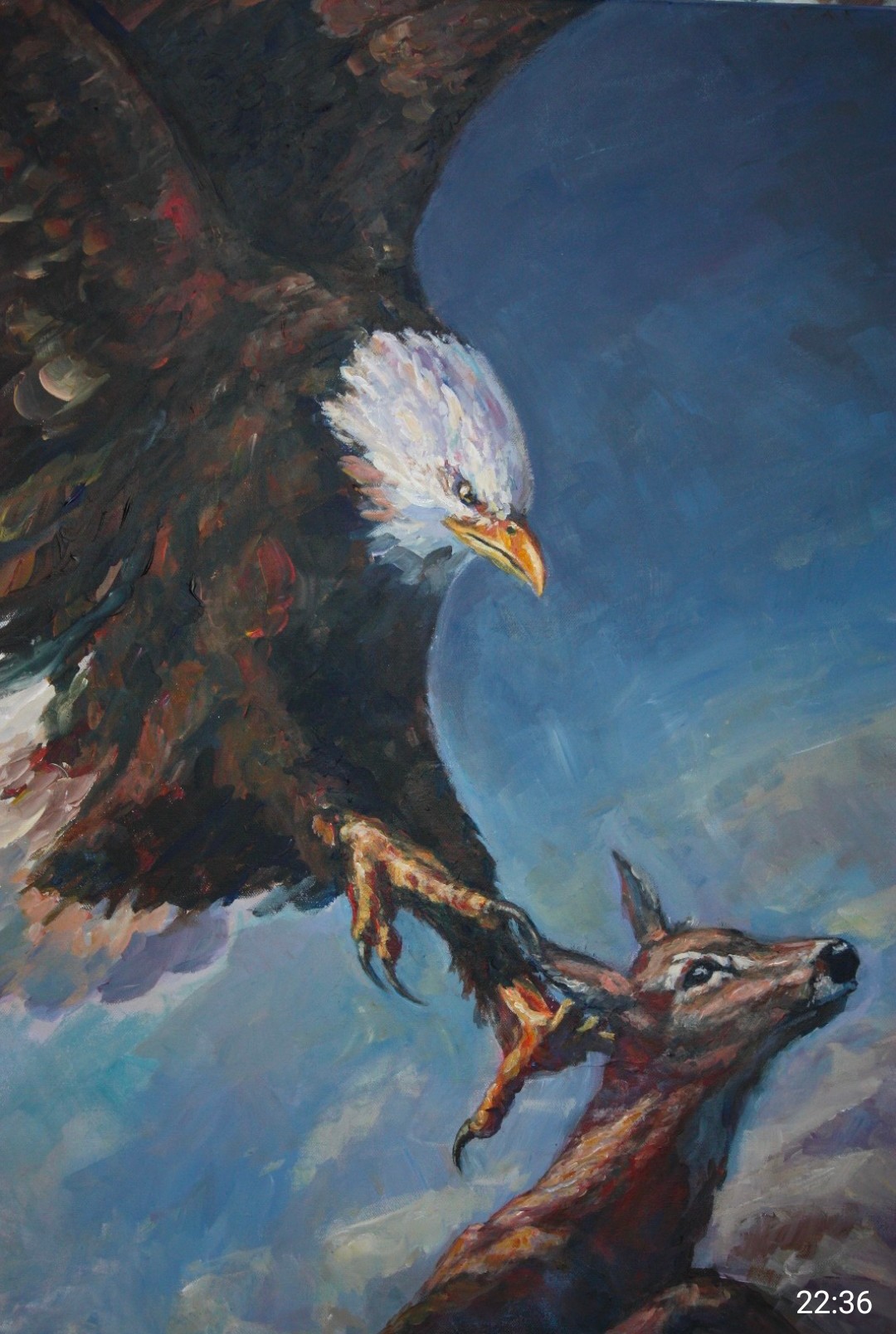 За секунды до смерти. Из 2- ж от дел ныз фотографий в интернете. 60×80 см, акрил