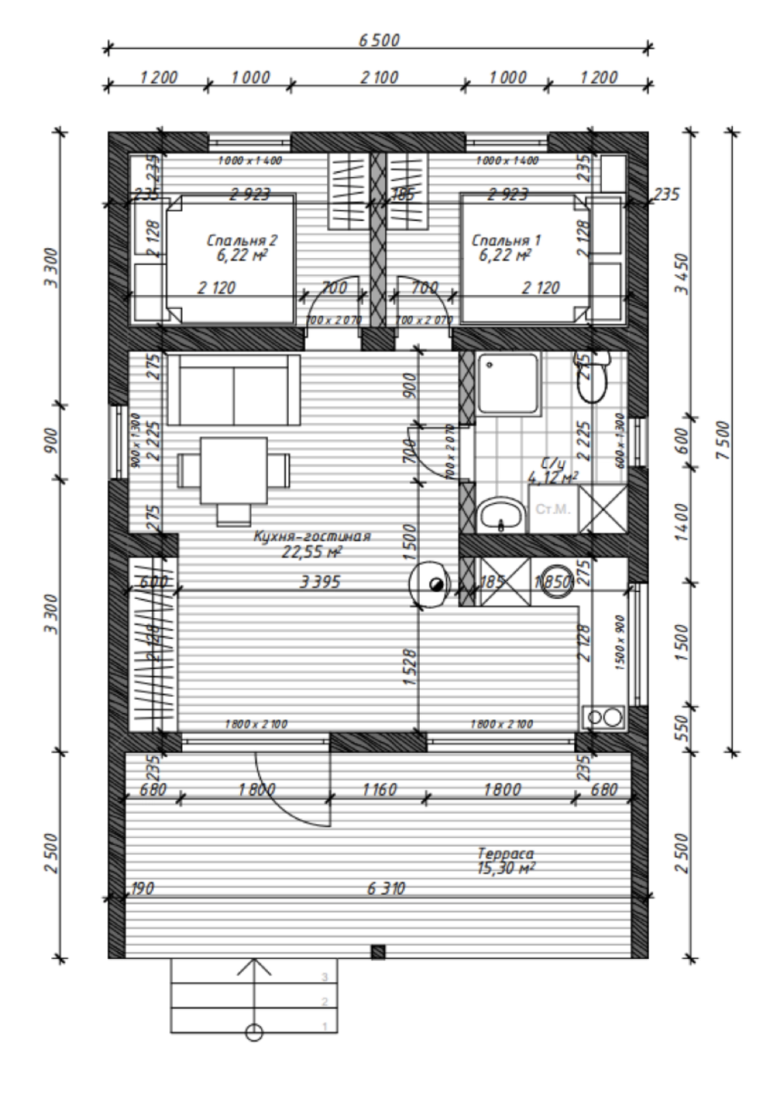 Похоже, это все-таки дом выходного дня, а не постоянное жилье, где каждый день готовят обеды и по выходным принимают гостей. © строим.дом.рф