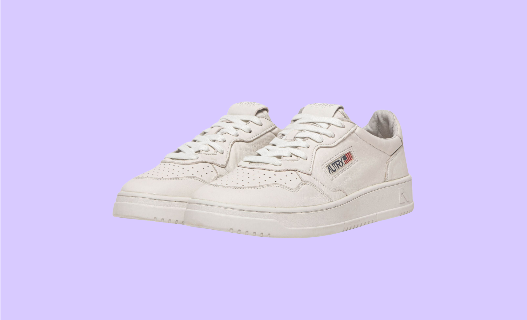 Autry W's Medalist Low Goat Solid White