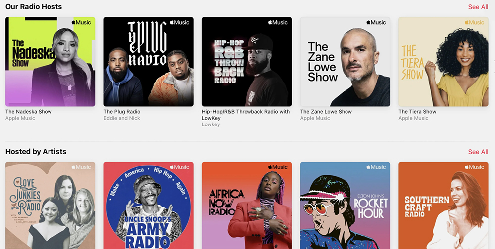 Кураторские радиостанции — одна из главных особенностей Apple Music