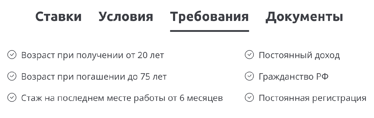 У одного банка требования просты
