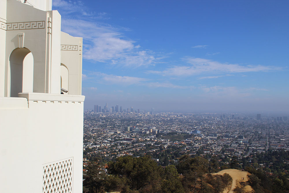 2013 год. Калифорния, Лос Анджелес. Вид на город с обсерватории Гриффита
