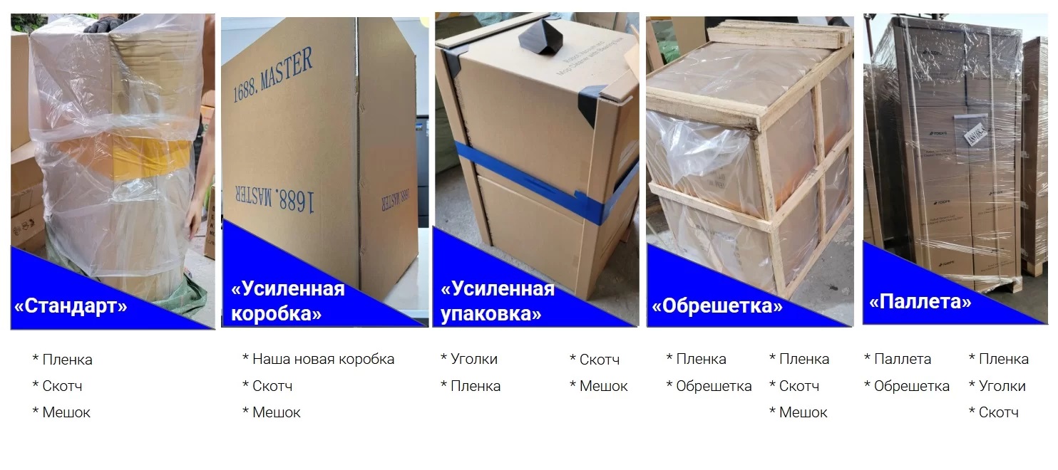 Варианты упаковки