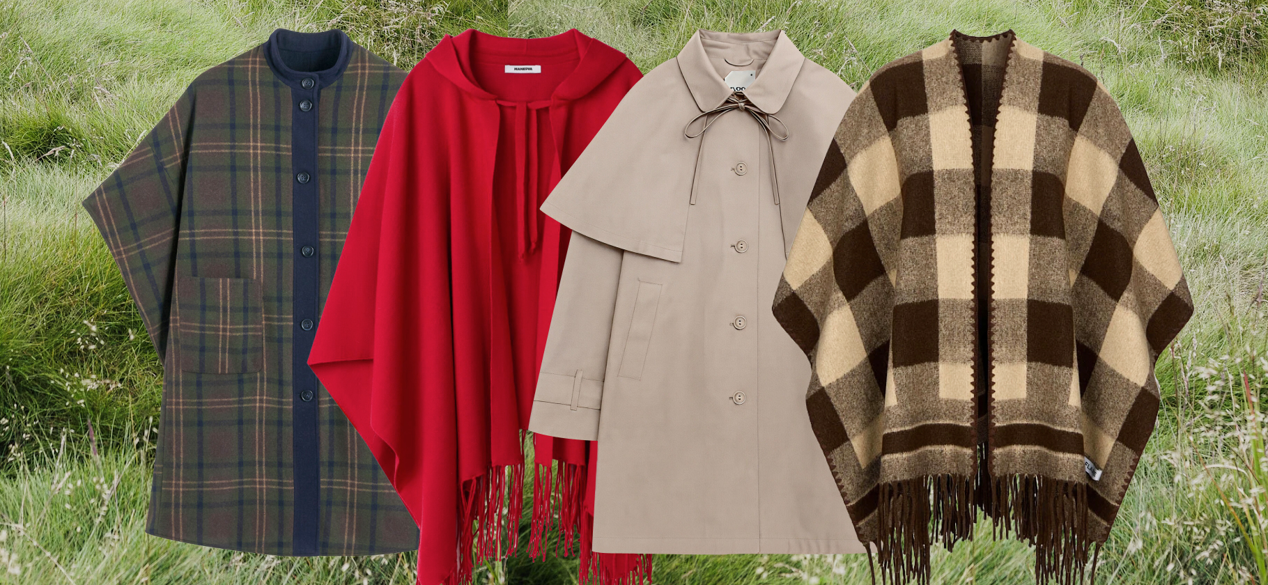 Чем отличаются кейп и пончо — два клю­чевых предмета этой осени