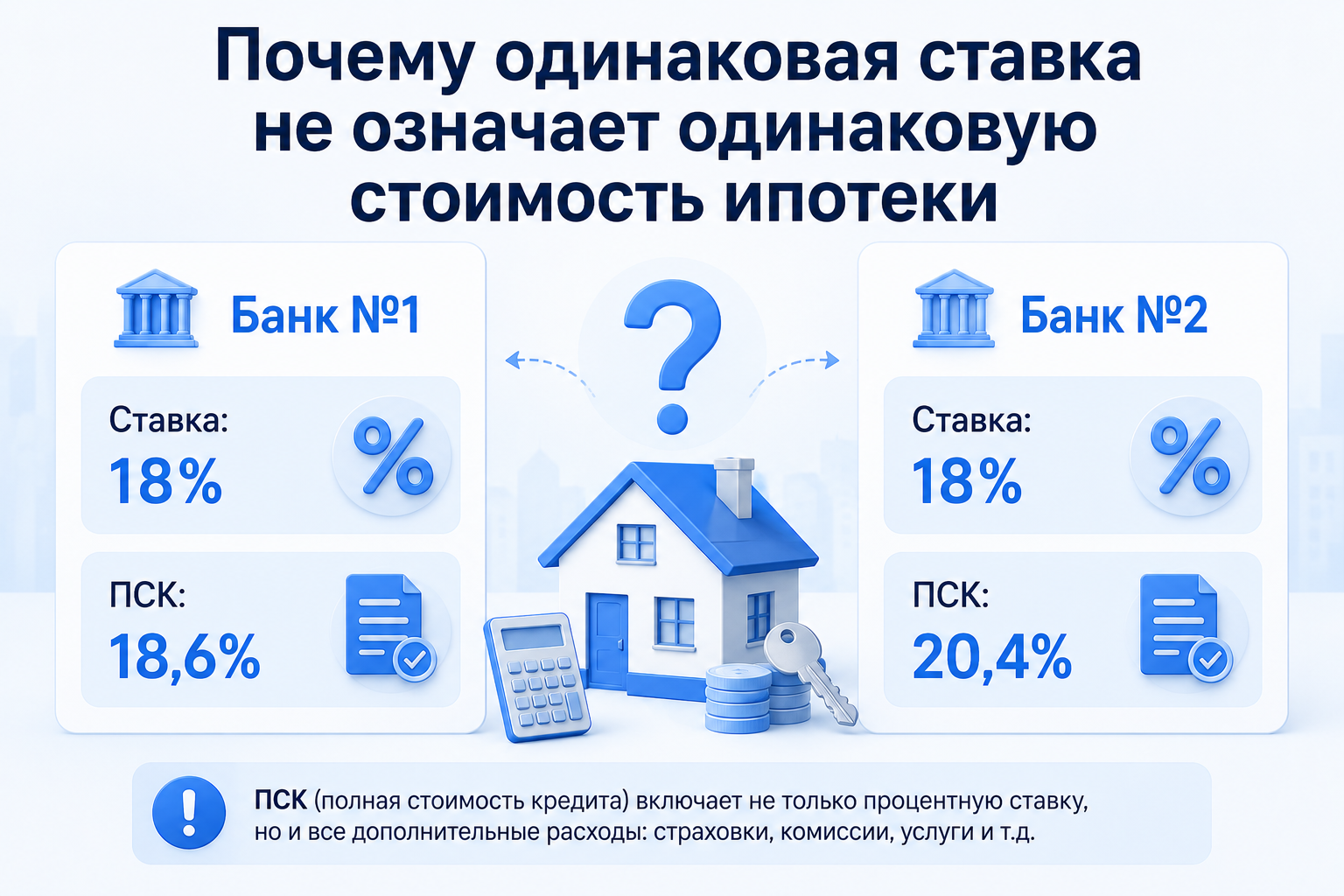 «Почему одинаковая ставка не означает одинаковую стоимость ипотеки»