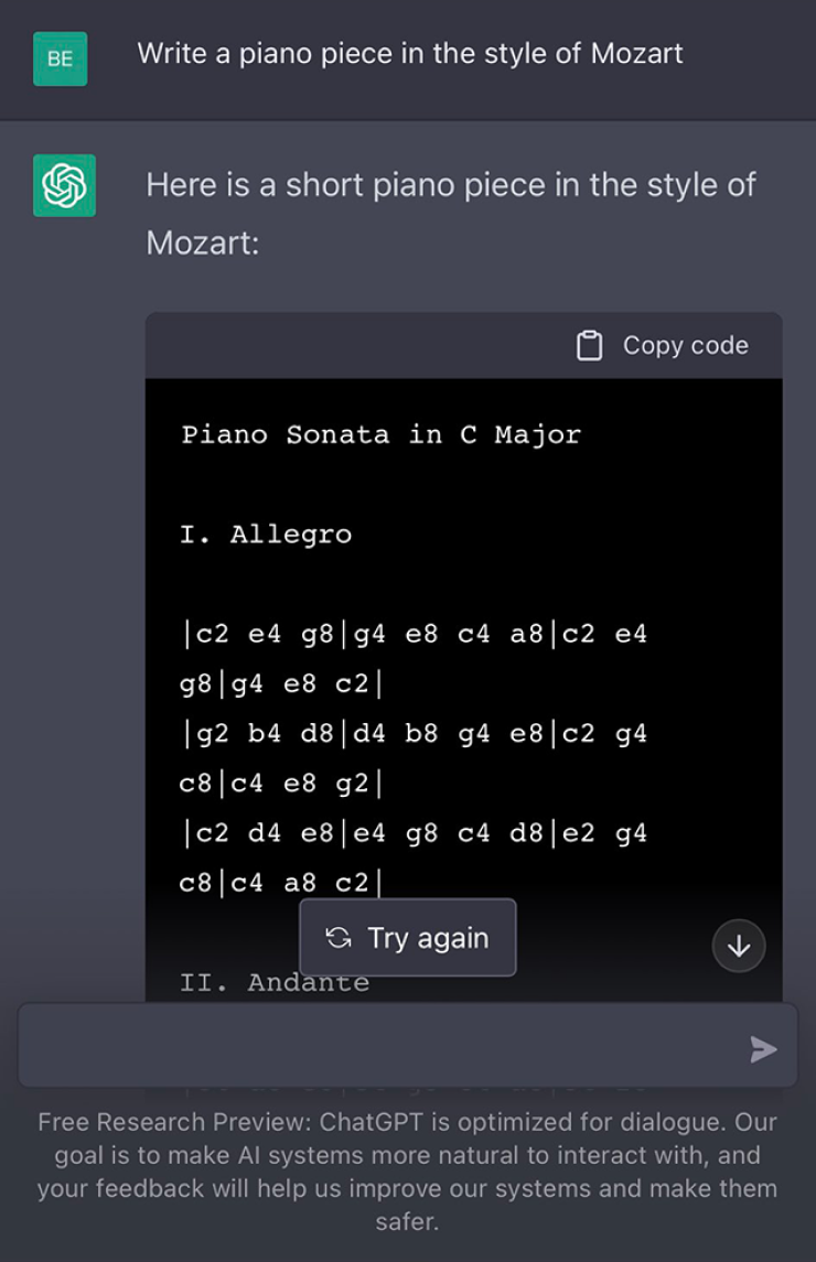 Соната для пианино в духе Моцарта. Источник: @bentosselll / X
