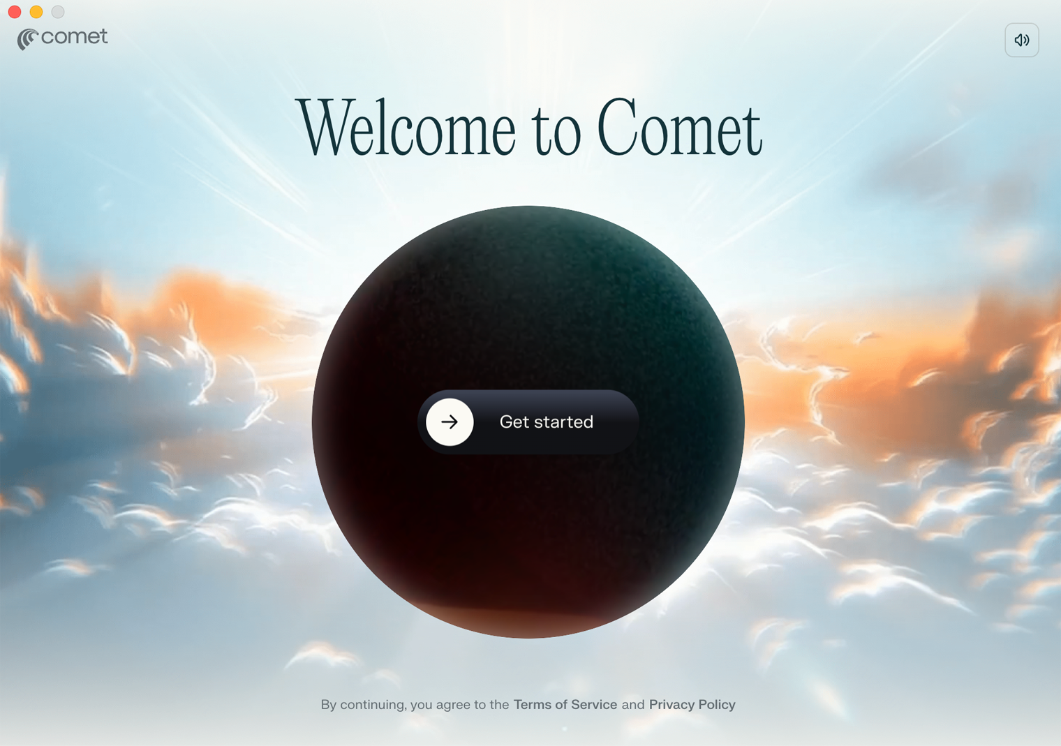 Как меня встречал Comet от Perplexity при первом запуске