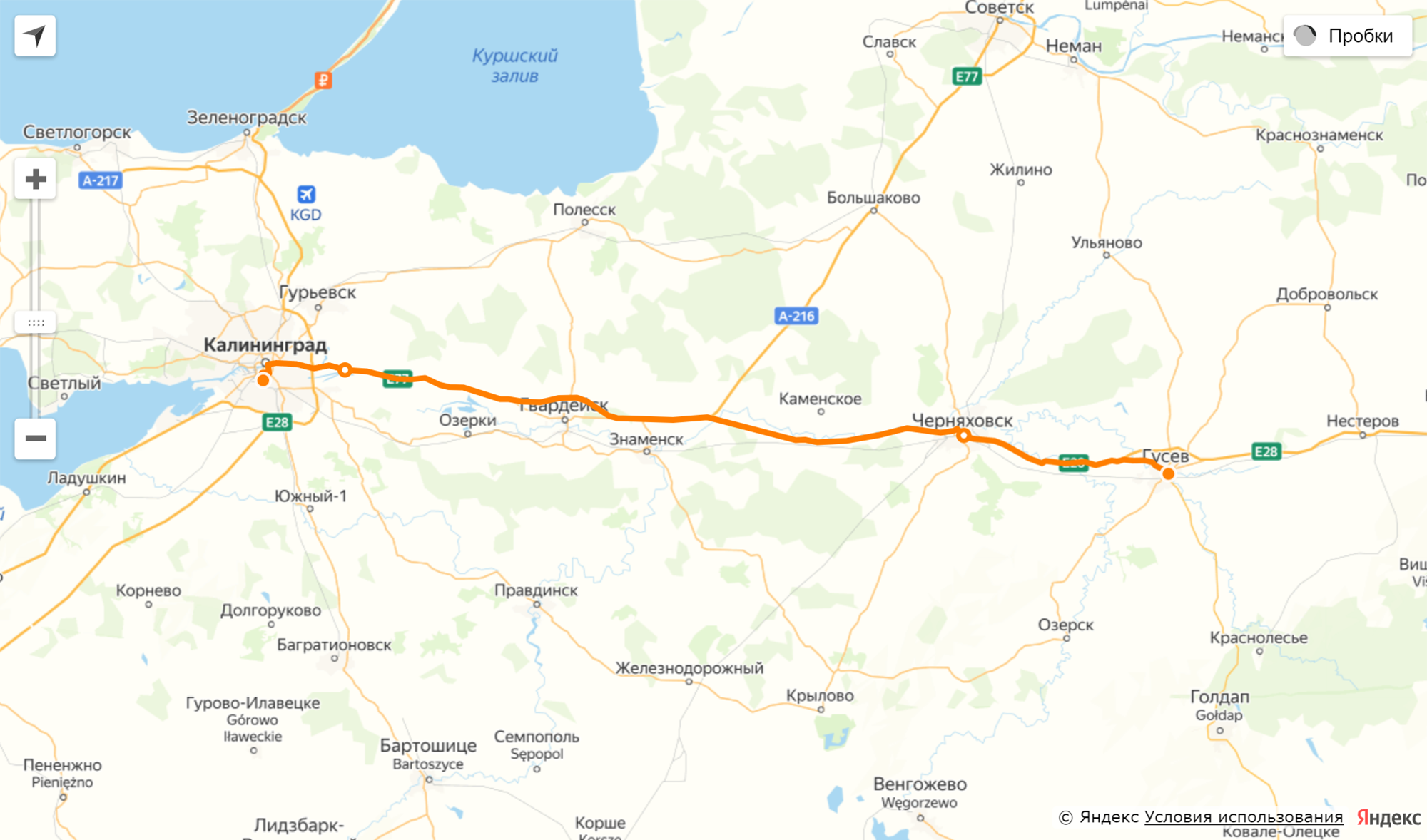 Карта маршрута № 680Э. Источник: rasp.yandex.ru