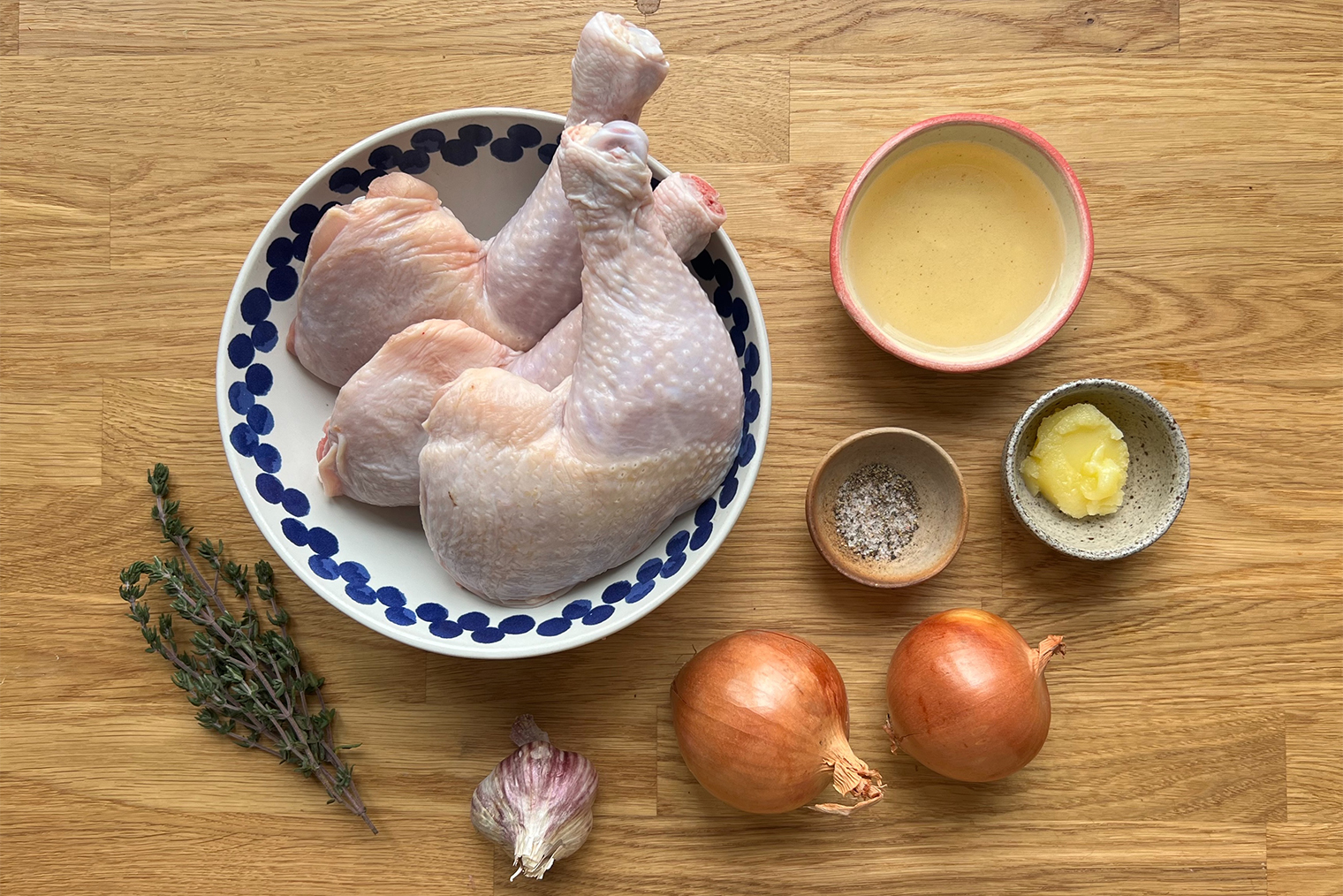 Ингредиенты для курицы с луком и чесноком