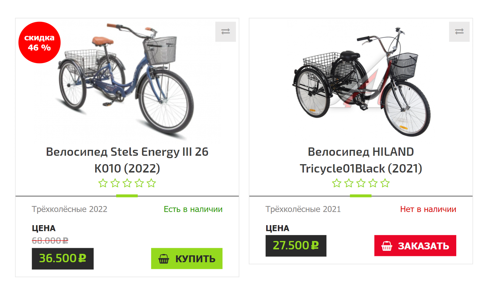 У российской фирмы Stels в продаже есть трициклы. Источник: stelstour.ru
