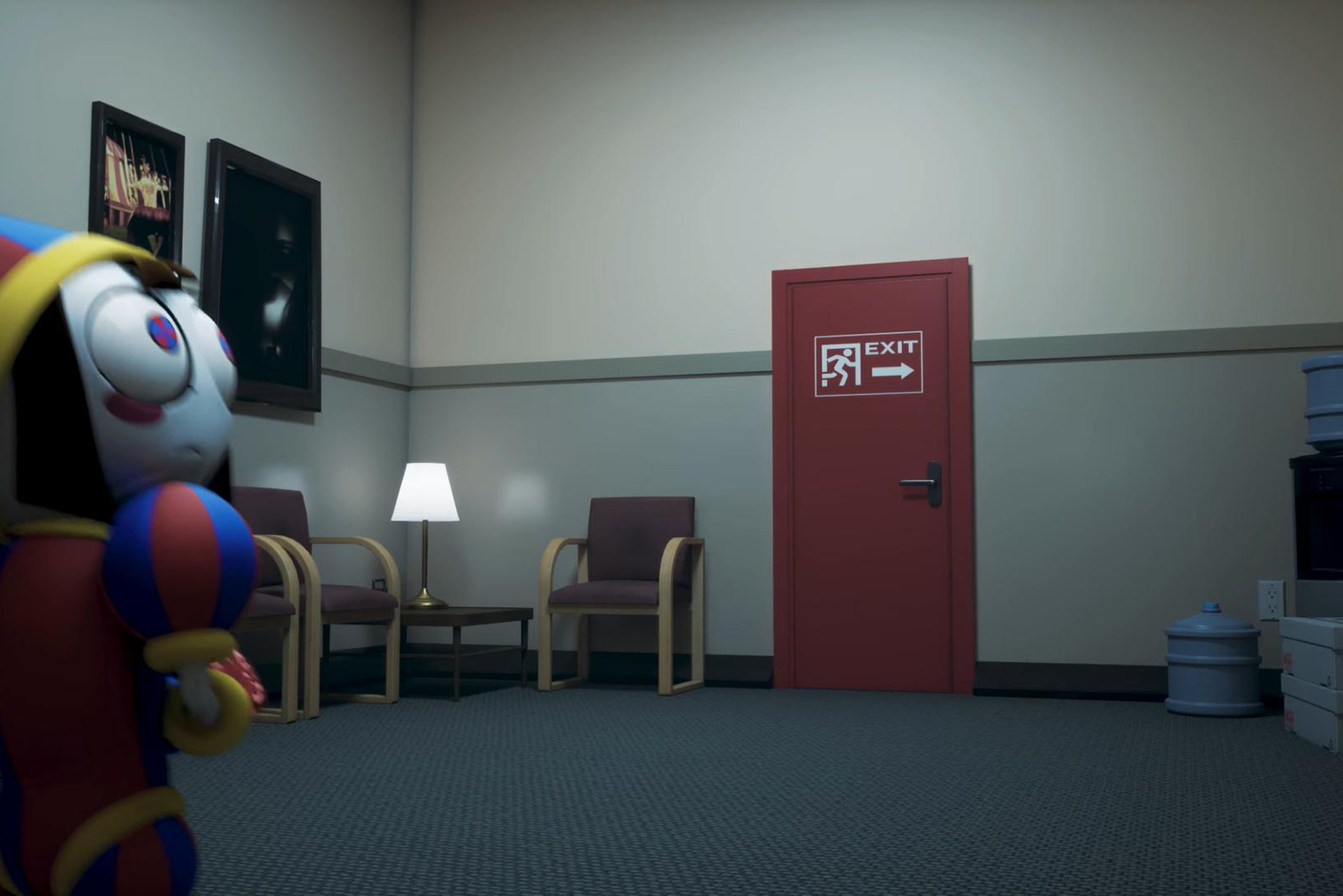 Сцена, в которой героиня попадает в офисные коридоры, напоминающие что⁠-⁠то из видеоигры The Stanley Parable — абсурдистской и местами жуткой комедии об иллюзии выбора в жизни современного человека. Источник: Glitch