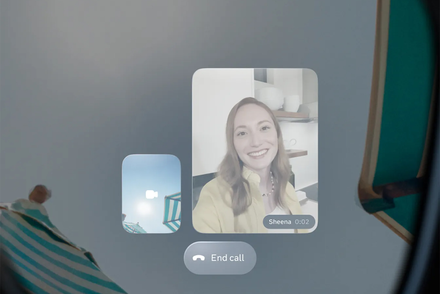 Через Ray-Ban Display можно принимать видеозвонки с демонстрацией «вида» из очков. Источник: Meta*