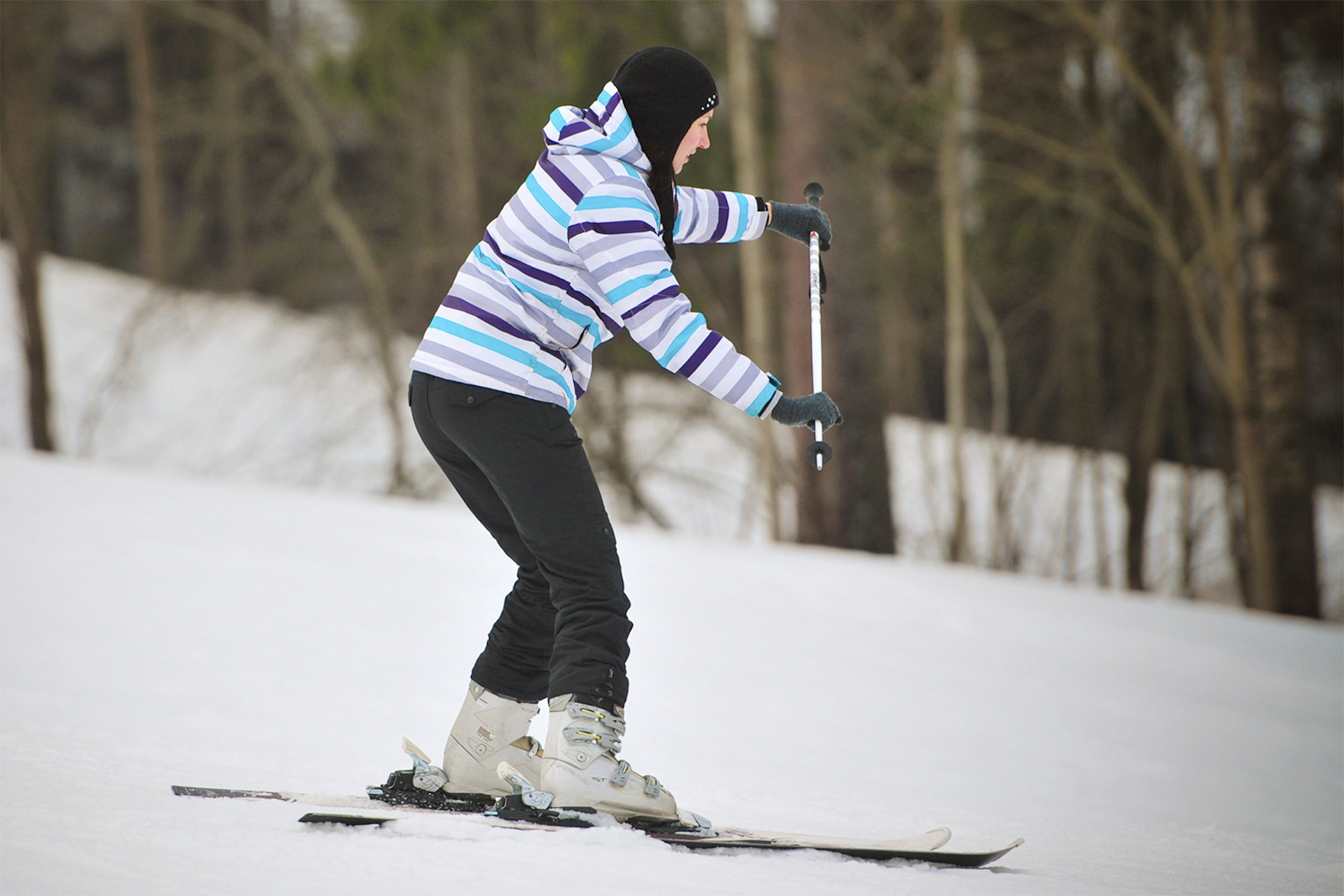 Индивидуальные занятия по лыжам с одной из учениц