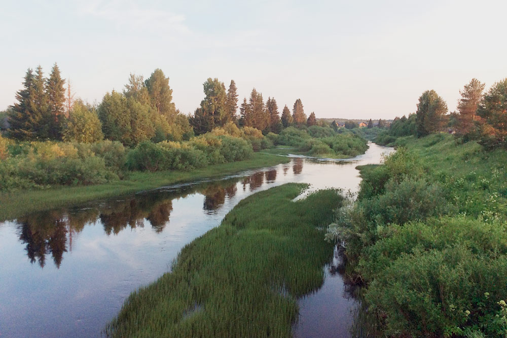 Река в деревне Верхний Березник — красивая и подходящая для купания