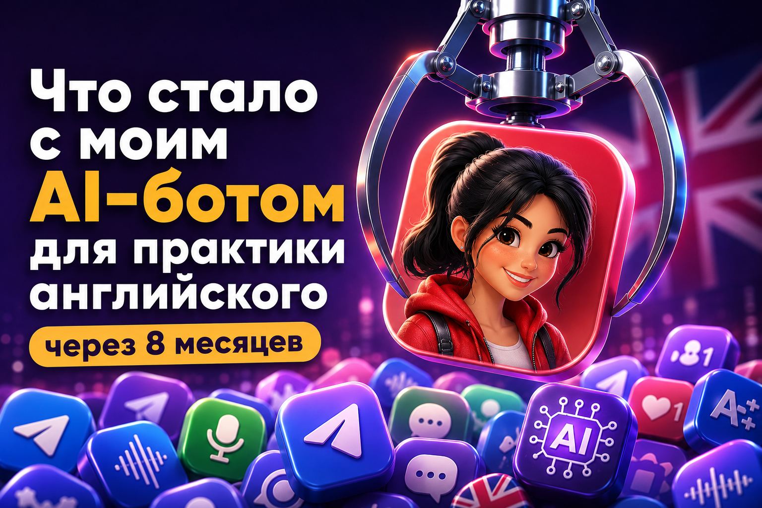 Восемь месяцев назад я опубликовал здесь статью о том, как поиск репетитора по английскому превратился в pet-проект. Сегодня хочу рассказать, что было дальше. За это время случилось многое: первая реклама, смена модели OpenAI, самостоятельная настройка РСЯ и наконец сходящаяся финансовая модель. А потом — блокировка Telegram, которая перевернула всё с ног на голову.