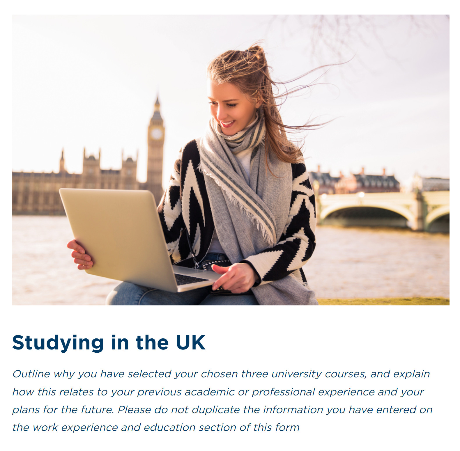 Одно из четырех обязательных мотивационных эссе для стипендии Чивнинг — сочинение на тему Studying in the UK, где желательно описать, почему вам важно получить степень магистра именно в Великобритании