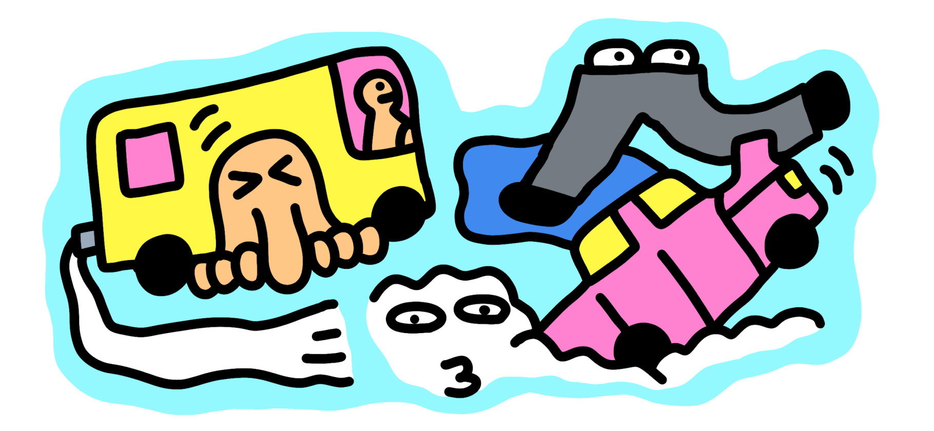 «Поскользнулась и заехала под авто­бус»: 8 неожиданных последствий снего­пада и гололеда