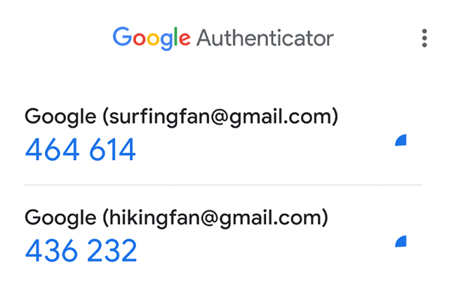 Google Authenticator генерирует уникальные временные коды для авторизации на сайте или в соцсети. Источник: play.google.com