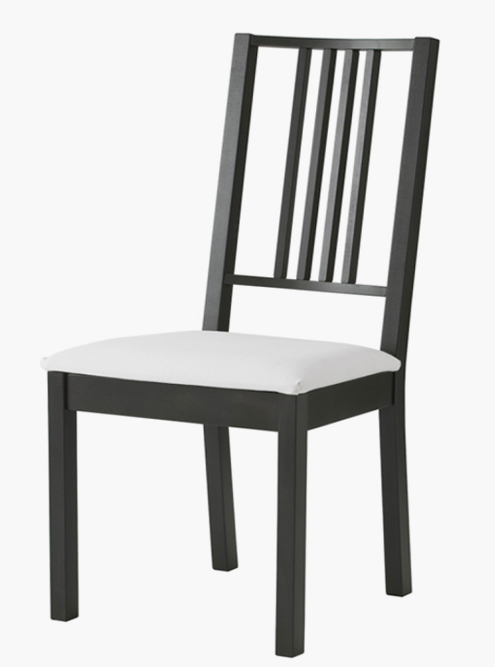С точки зрения Роспатента эти два стула — аналоги, отличаются только цветом. Если первый уже запатентован, второй запатентовать не получится, потому что он уже не будет считаться оригинальным. Источник: new.fips.ru