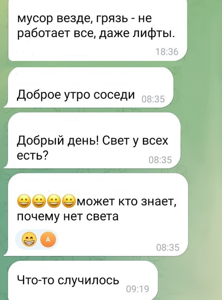Посидев в чате, можно увидеть, с какими сложностями сталкиваются жильцы этого ЖК