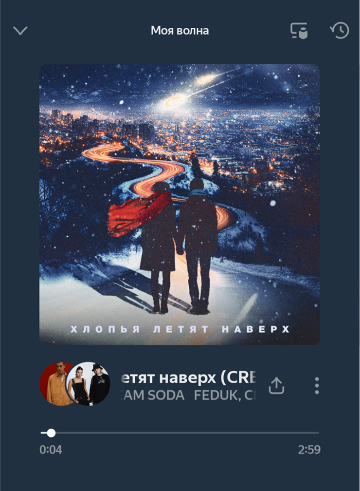 На фоне сегодня «Моя волна» в «Яндекс Музыке»
