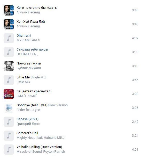 Музыку я слушаю во «Вконтакте». Любимых исполнителей нет, но предпочитаю русские песни со смыслом, а не иностранные