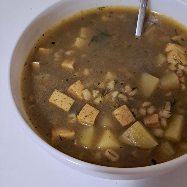 Обожаю суп с нори и тофу