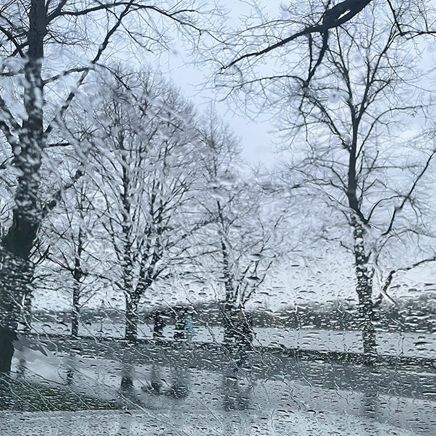 Мокрое февральское воскресенье из окна машины