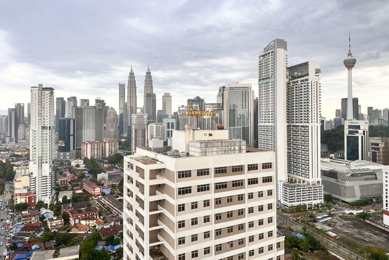 Вид с крыши моего отеля в Малайзии