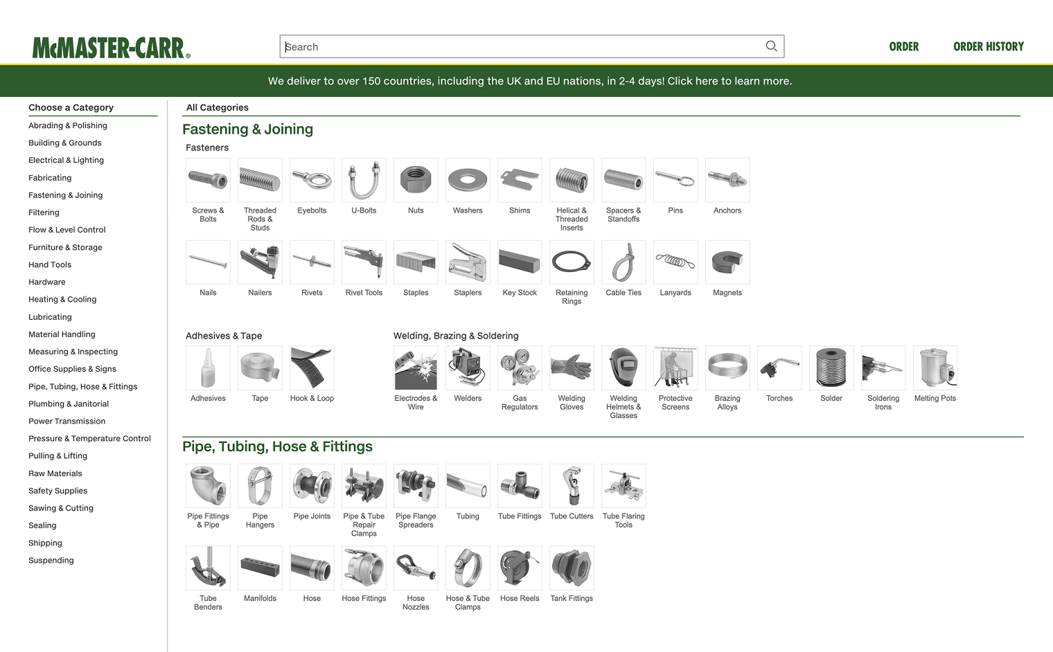 McMaster, любимый сайт студентов-инженеров. Источник: mcmaster.com
