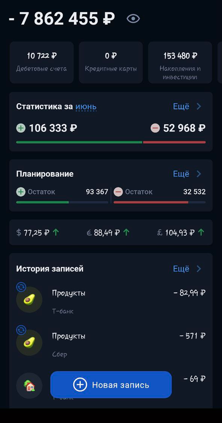 Наглядная статистика в приложении