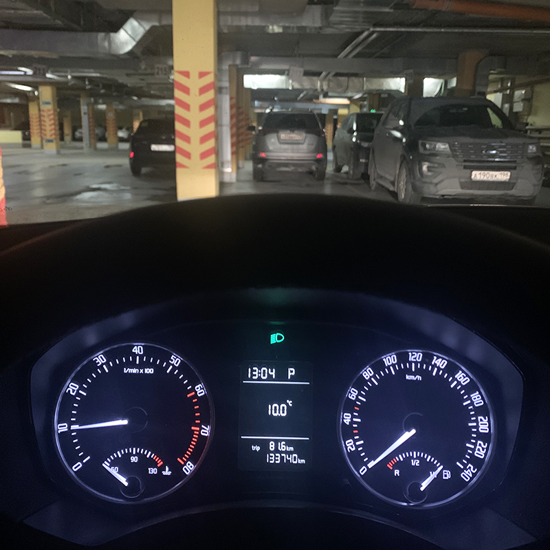 Зимой температура в паркинге не поднимается выше +10 °C, и это хорошо для машины