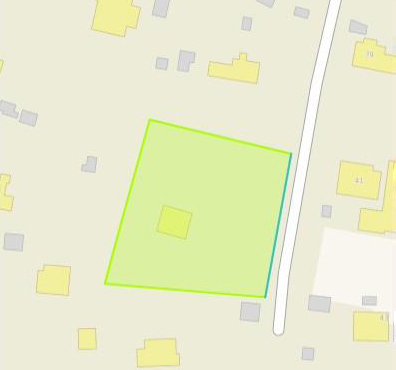 На карте синим контуром обозначено, как проходит охранная зона газификации на исходном земельном участке