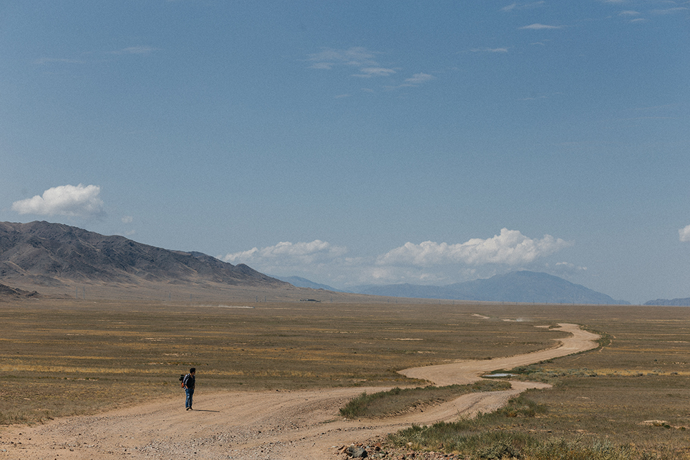 Последние 10 километров, которые ведут к Чарынскому каньону, — это грунтовая дорога в пустынной степи