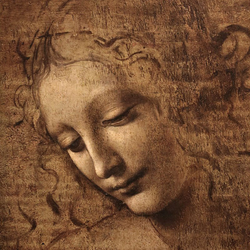 Оригинал «Головы женщины» Леонардо да Винчи. Изображение: Galleria Nazionale di Parma