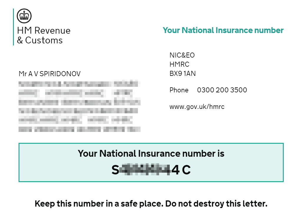 Мой NINO — номер социального страхования в Великобритании