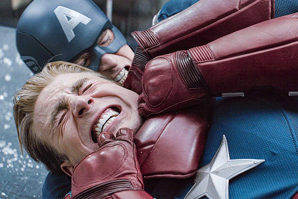 Сэм Харгрейв был дублером Криса Эванса в сцене битвы двух Капитанов Америка из последних «Мстителей». Источник: Disney