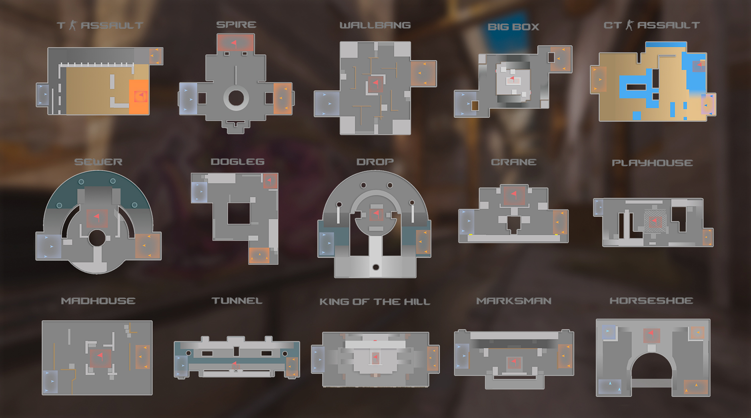 Карты Rush небольшие и с разным рельефом. © Valve Corporation