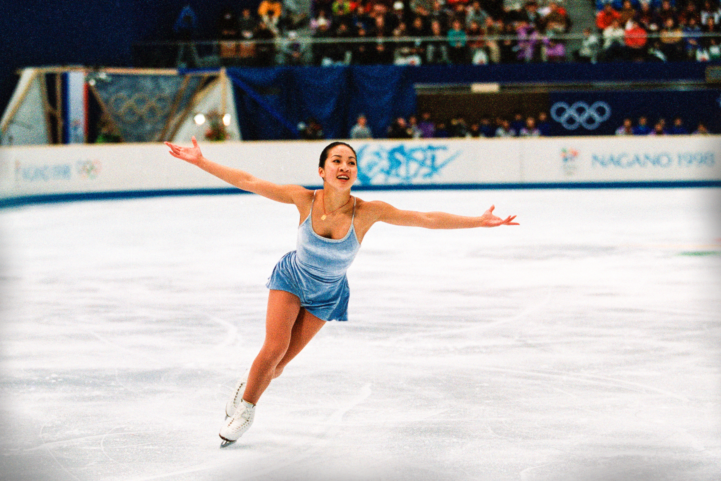 Мишель Кван на Олимпиаде 1998 года. Фотография: Simon Bruty / Anychance / Getty Images