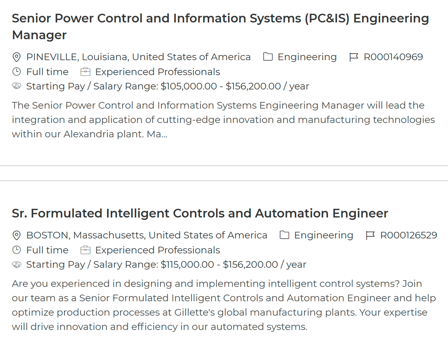 У Procter & Gamble много вакансий в разных странах. Например, в США в 2026 году ищут инженеров, но подобные вакансии есть и в других странах. © pgcareers.com