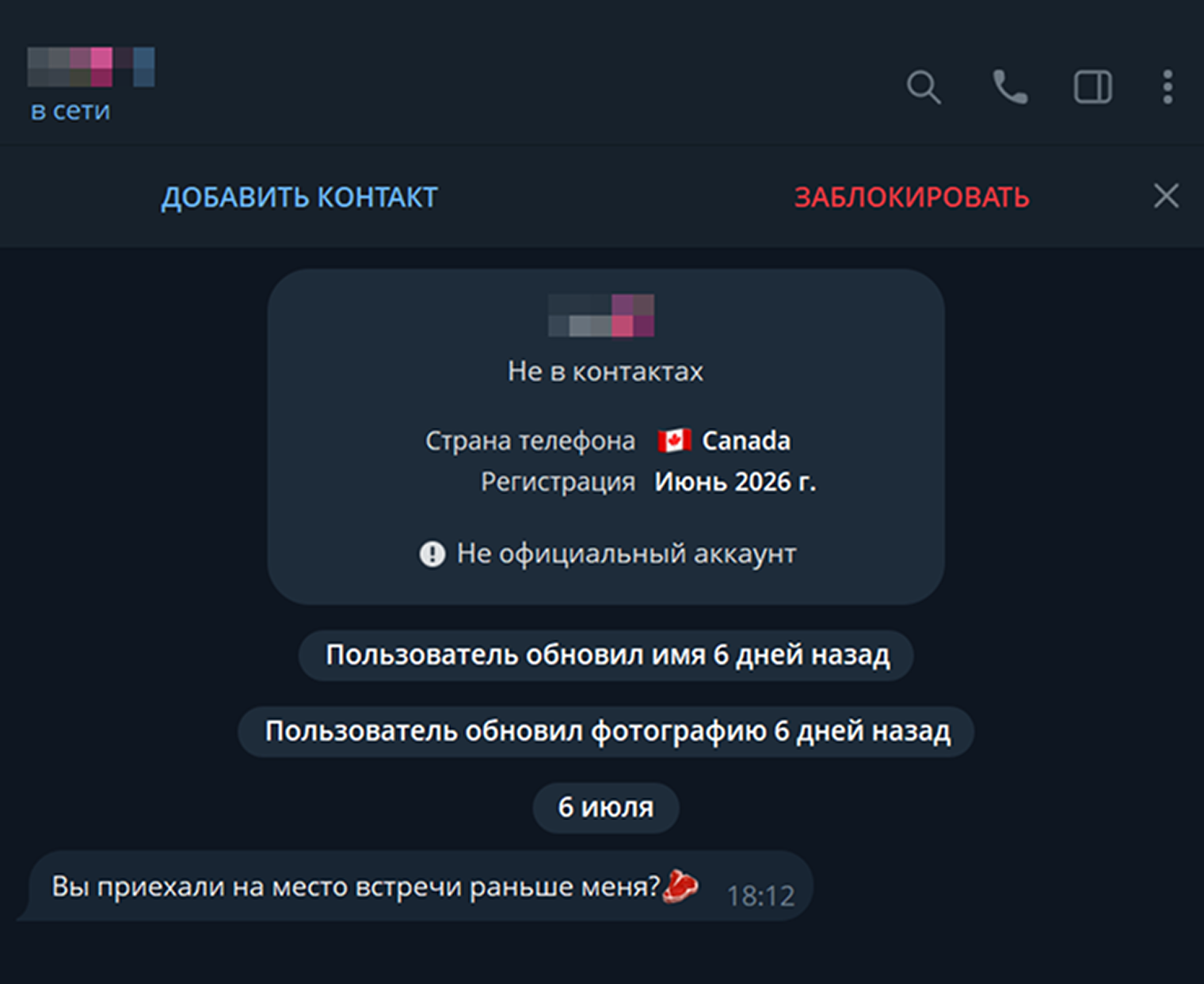 Если получили такое сообщение в мессенджере, скорее всего, симпатичной девушке из Канады интересны не вы, а ваши деньги