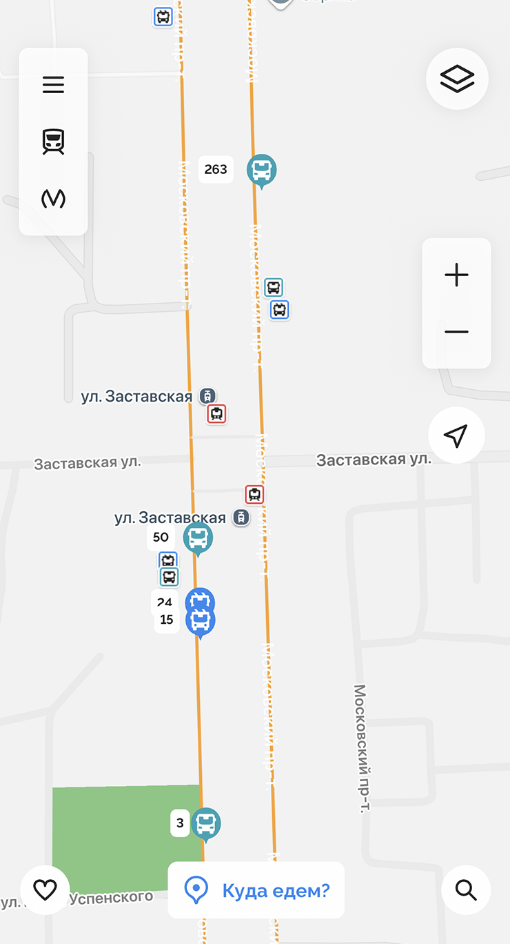 Значки в приложении — в стилистике общественного транспорта Санкт-Петербурга