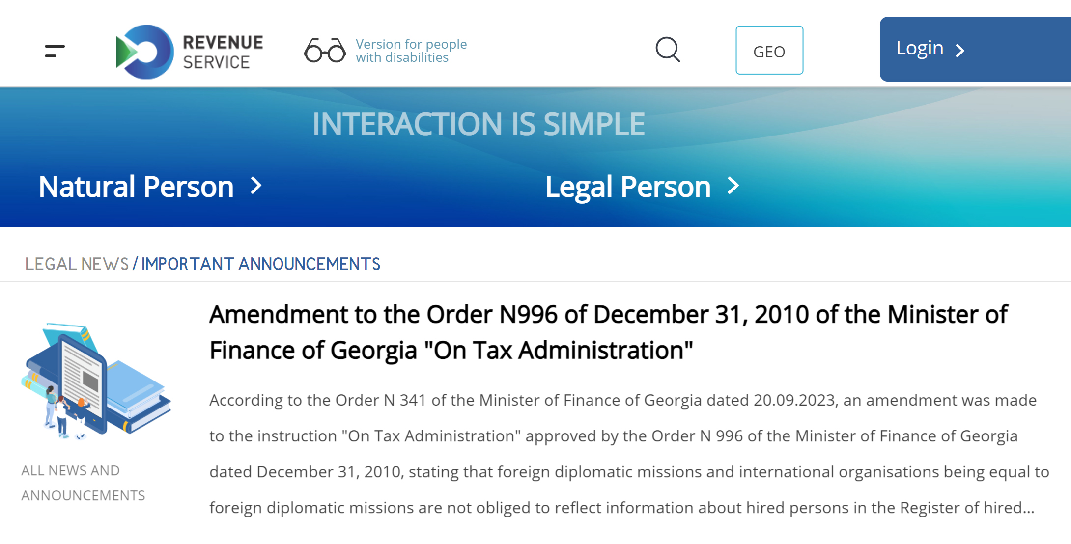 Зарегистрироваться на сайте налоговой можно самим онлайн, но сайт на грузинском языке и на английский переведен плохо, поэтому регистрацией занималось агентство
