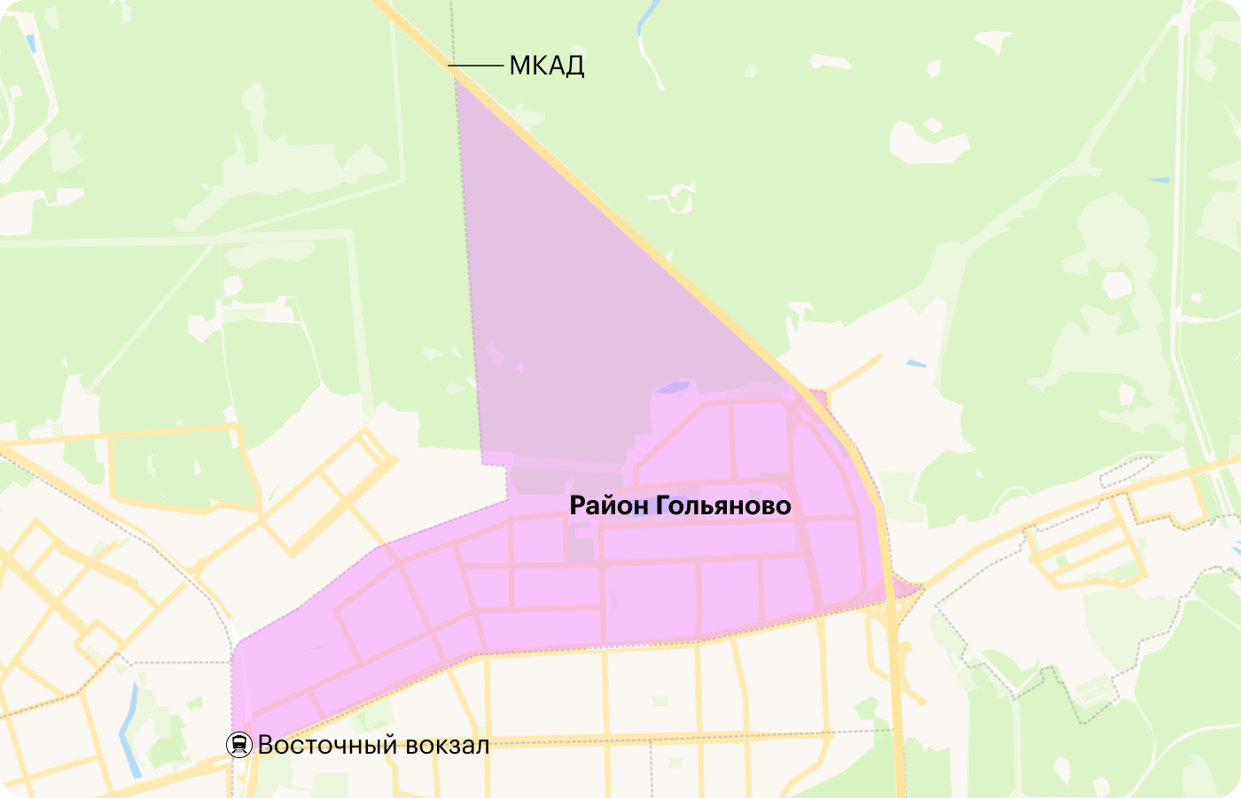 Район Гольяново находится в Восточном административном округе Москвы. Источник: yandex.ru